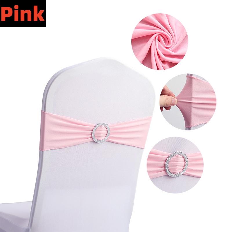 New 50-10PCS Elastic Chair Knot Wedding Decoration Buckle Sashes Back Cover Mariage Hotel Home Seat Elegant Modern Ribbon Decors