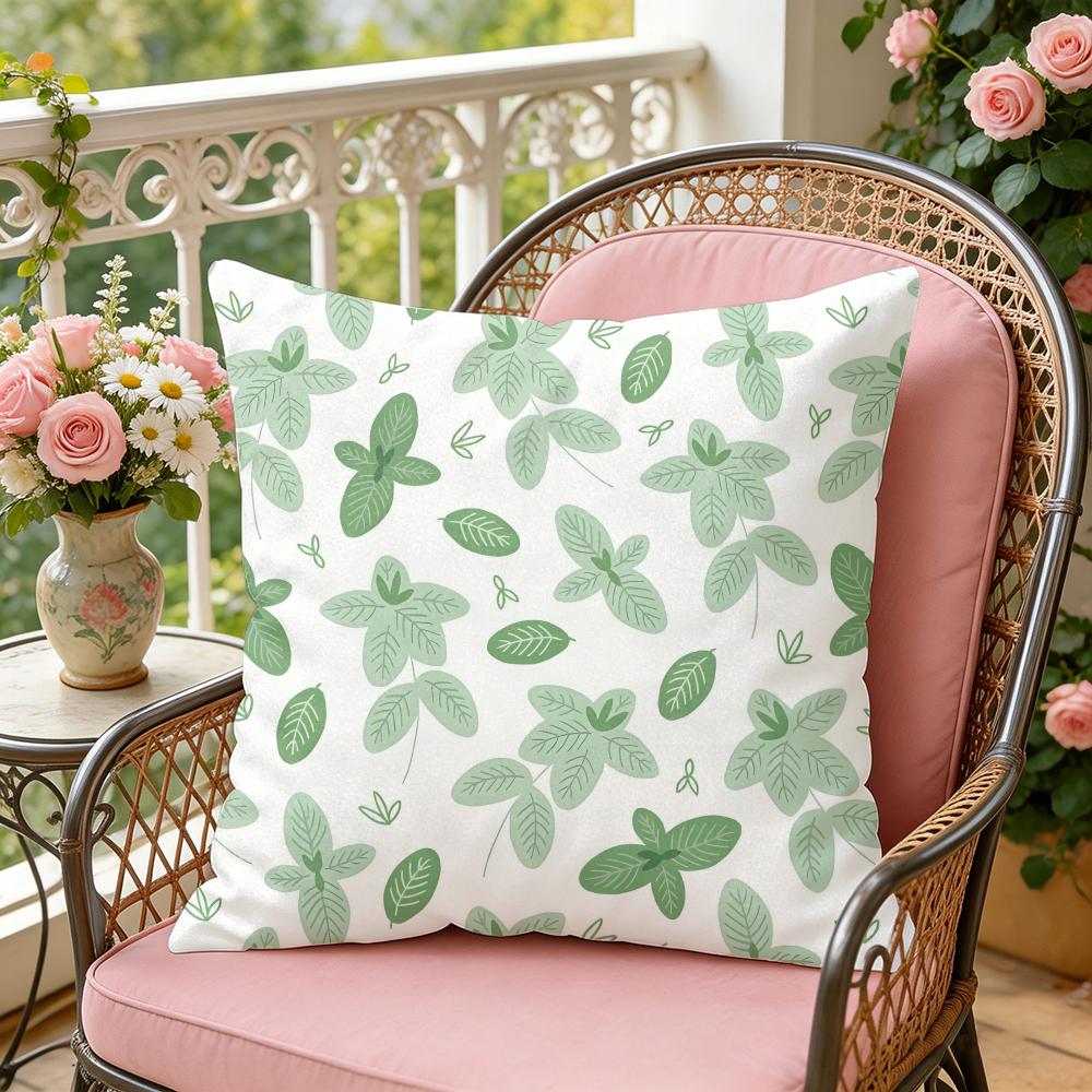 Leaves Fashion Cushion Cover Soft Plush Throw Pillow Cover DoubleSided Decorative Cushion Case Sofa Bedroom Home Decor