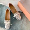 Shoes women's new leather flat bottom inner height increase temperament versatile fashion lazy commuting shallow mouth single shoes