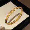 Copper Plated Wheat Motif Bracelet With Elegant Design For Women