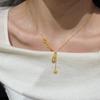 Gourd Necklace Chinese Style Retro Minimalist 3D Glossy Pendant 1Pc Charming Jewelry for Graduation Gift for Students
