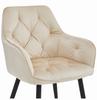 JORK Chair - Beige Velvet / Black Legs X 2