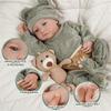 45CM Realistische Reborn-Babypuppe Hand Ultrarealistisch 3D Handbemalt Lebensecht Sammler-Vinylpuppe zum Verschenken
