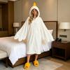 Fantasia Engraçada de Ganso Pato para Crianças Adultos, Macacão Animal com Capuz Pijama, Manta Vestível de Pelúcia Macia, Cosplay de Halloween