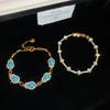 Vintage Goldplated Gourd Bracelet With Zircon Stones For Women Gift