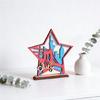 Artistic Wooden Star Desktop Ornament July 4th American Flag Table Display For National Holiday Decors