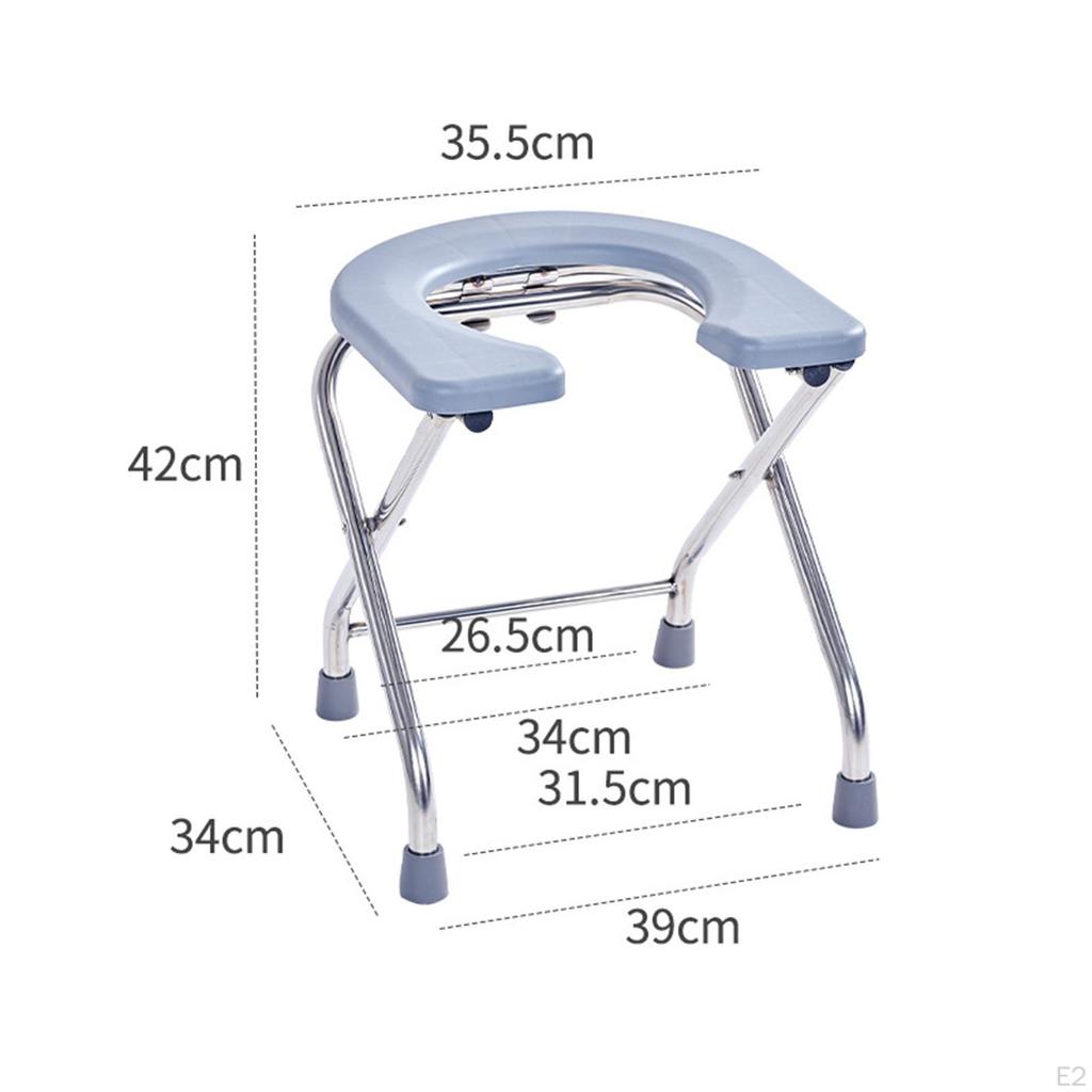 Toilet Chair Mobile Folding Strong Bearing Capacitywaterproof Heavy Duty Potty Commode
