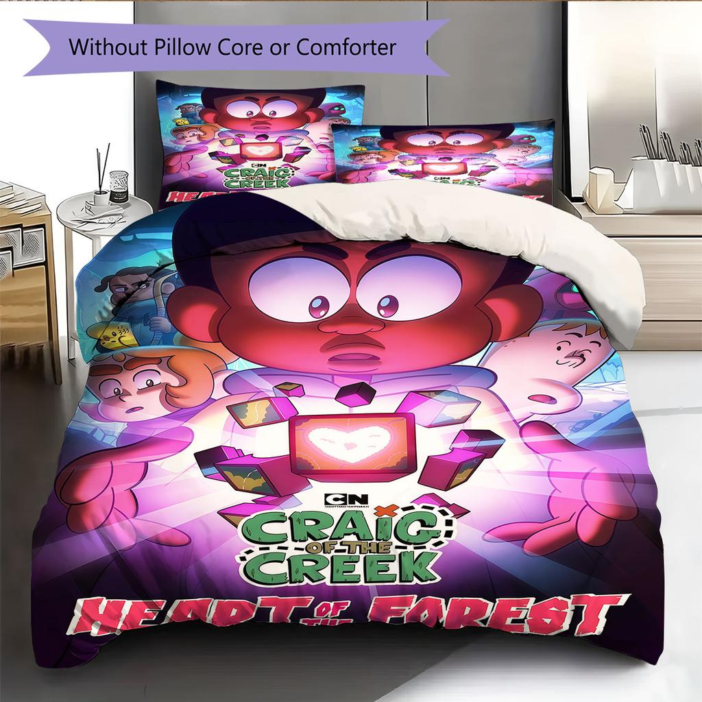 Creek Tales Bedding Quilt Set Quilt Cover Pillowcase Home Decoration Birthday Gift (1 * duvet cover + 2 * pillowcase, without core)