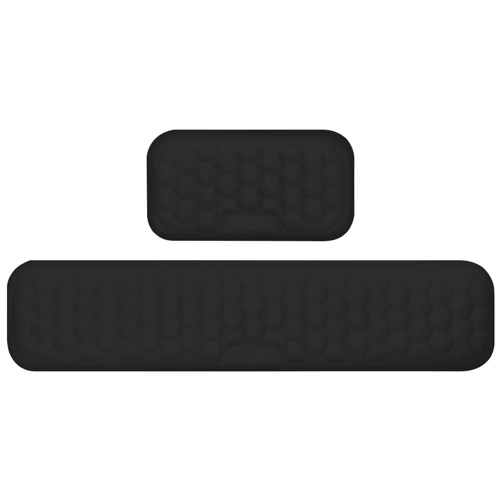 2 Stück L-förmiges Tastatur-Mauspad Memory-Schaum Ellenbogenkissen Ergonomisches Schreibtischkantenkissen Tastatur-Handgelenkauflage für Gaming Büro