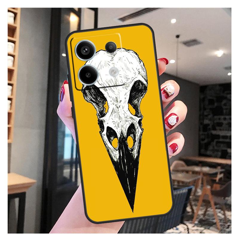 Raven Skull Case For Xiaomi Redmi 12 13 C 9C 10C Redmi Note 13 Pro 9 10 11 12 9S 10S 11S 12S Back Cover