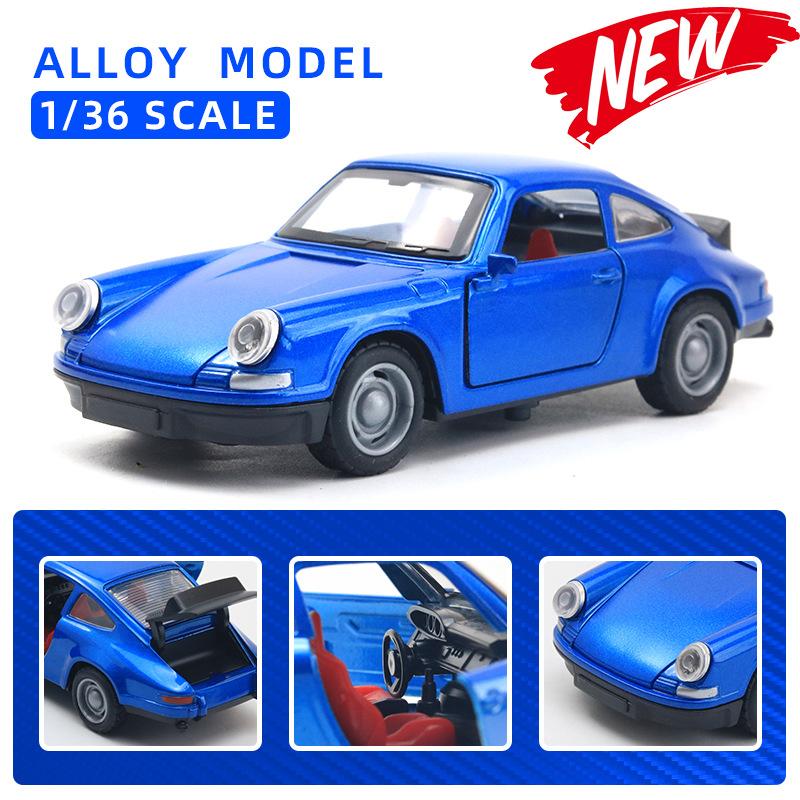 Maßstab 1/36 Oldtimer-Klassiker Legierungs-Automodell Dreitüriges Kinderspielzeugauto Käfer Rückzugauto Sammlung Ausstellung Jungengeschenk