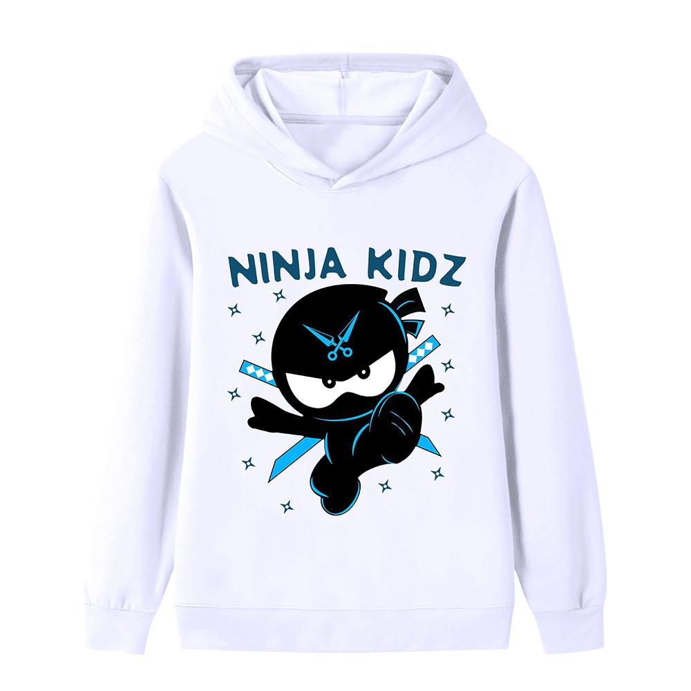 B1176 Multi-color Kids Boys Girls NINJA KIDZ Printed Casual Long Sleeves Hoodie