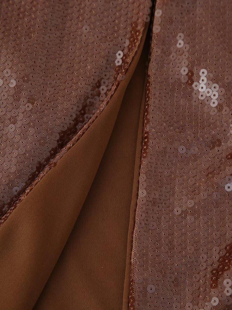 Women's Winter 2024 Sequin Spaghetti Strap Backless Maxi Dress - European & American Style Fashion