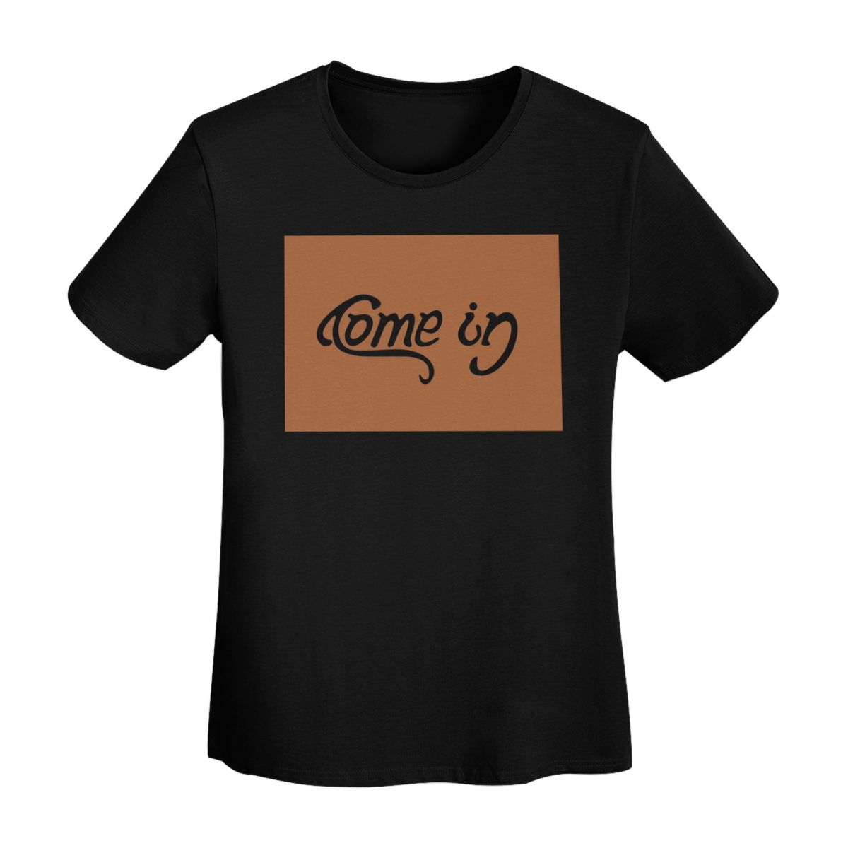 

Come In Go Away TShirt Women Short Sleeve T Shirts Round Neck Streetwear Cotton Summer Tees Streetwear 4XL