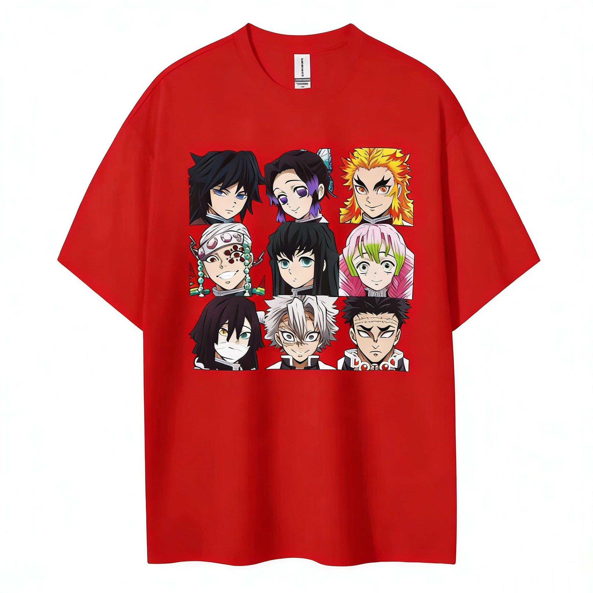 

Unisex Demon Slayer Anime T Shirt Unisex Women Cotton Short Sleeve Tee 2026 Summer Casual Tops Oversized Streetwear Graphic Tees S