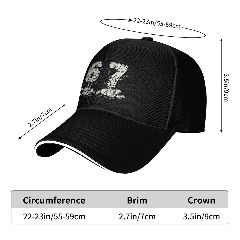 Funny Six Seven 6 7 Meme Youth Funny 67 Hands Meme 6 7 Baseball Cap Streetwear Hip Hop Hats Summer Men Outdoor Baseball Caps
