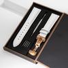 2026 Leder-Uhrenarmband 18mm 20mm 22mm Uhrenarmband Automatisches Schmetterlingsverschluss Herren und Damen Business mit Box Armband