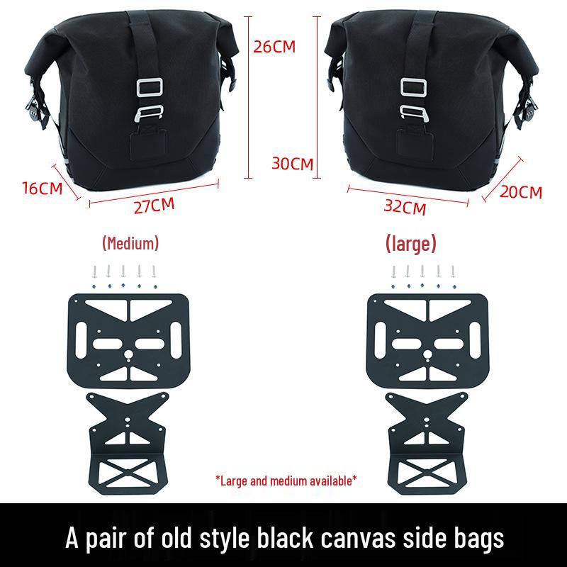 Qidian KD150C Retro Side Bag Canvas with Protective Bar, Backrest, and Footrest Modification