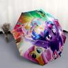 1pc My Little Pony Automatic Folding Umbrella Portable 3-Fold Design, 8-Bone Iron Frame Outdoor Umbrella, Ideal Gift for Fans, Travelers, Daily Use, S
