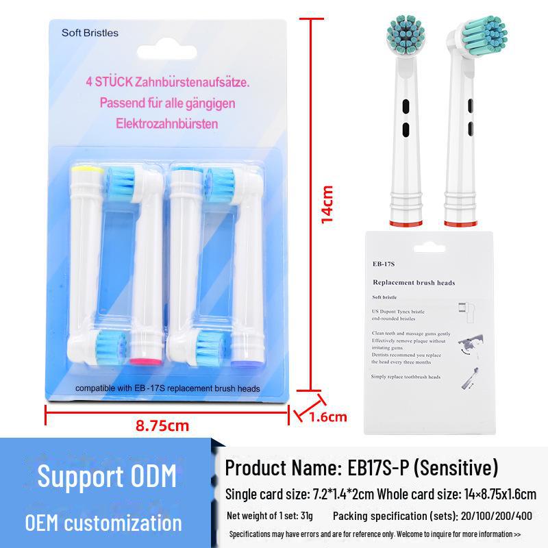 Oral-B Compatible Bolielang Soft DuPont Bristle Electric Toothbrush Replacement Heads