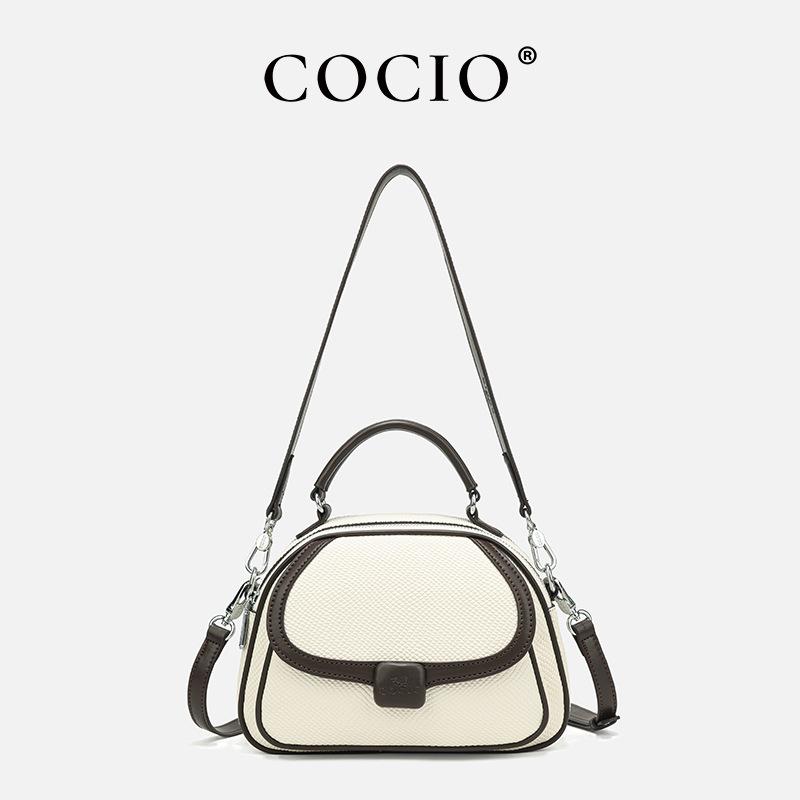 2025 New Luxury Snake Pattern Fashion Versatile Casual Commuting Large Capacity Handheld Small Round Bag Shoulder Crossbody Bag