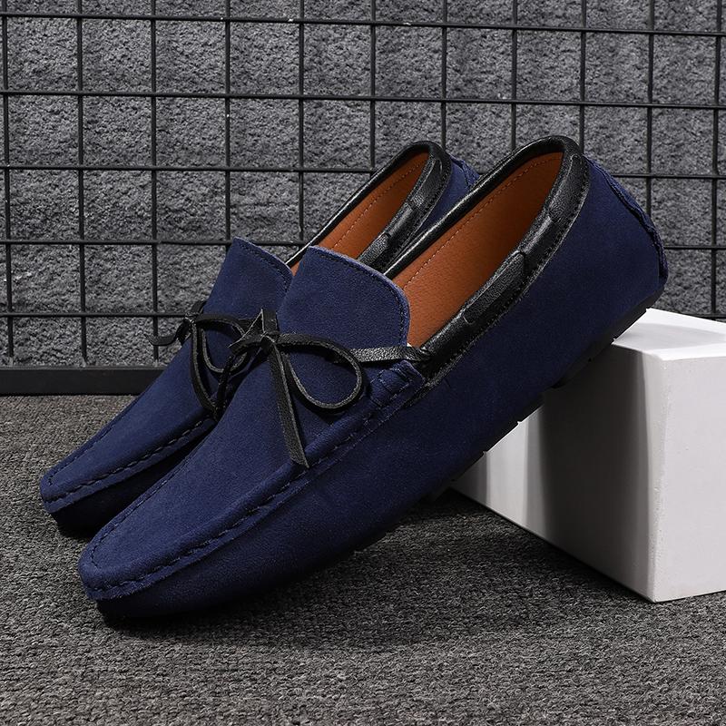 Fashion Luxury Mens Designer Genuine Leather Driving Loafers Moccasin Boat for Men Casual Formal Dress Shoes Footwear Business