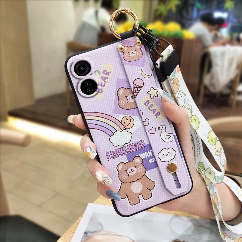Soft case Wristband Phone Case For Tecno Camon19/19Pro 4G Back Cover Phone Holder Cute Shockproof Anti-dust Waterproof