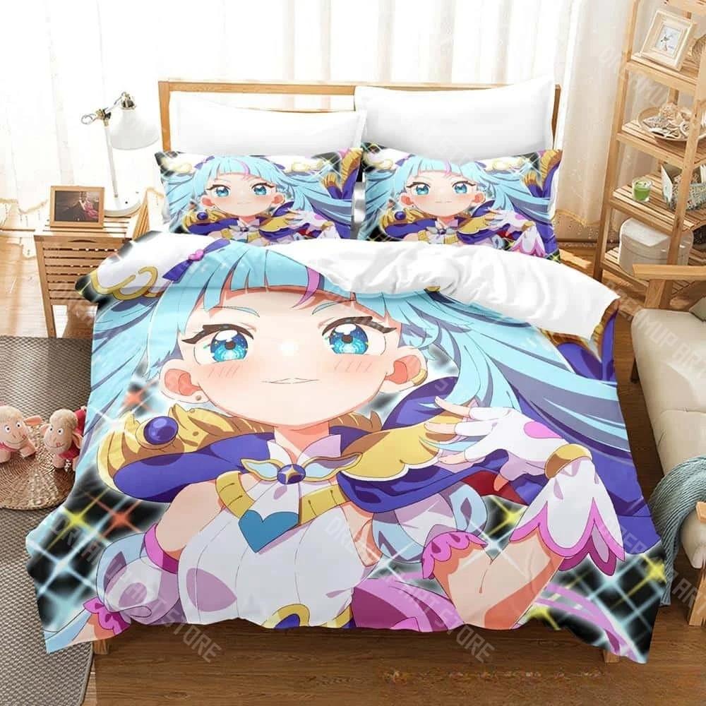 3D Printed Sora Harewataru Glitter Force PreCure Bedding Set for Boys Girls Duvet Cover Twin Queen King Full Single Double Sizes