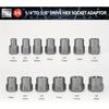 14pcs Nut Extractor, Anti-tooth Sleeve, Sliding Tooth Sleeve, Screw Damaged Nut Screw Cap Extractor