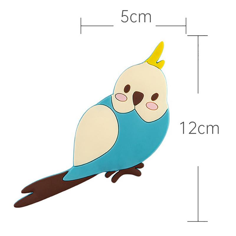 

Cartoon Parrot Shape Wall Hooks Self-Adhesive Key Clothes Hanger Bird Tail Bendable Sticky Hanging Rack Organizer For Home Decor