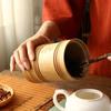 Handmade Bamboo Tea Storage Box Chinese Carved Tea Canister Lid Seal Kitchen Storage Jars Spice Coffee Beans Box Case Organizer