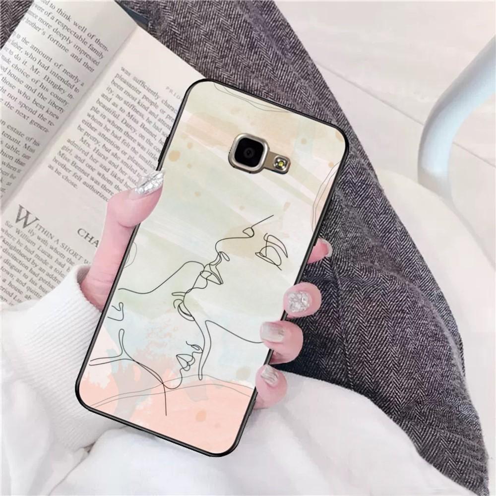 Art Line Face women Etui na telefon dla Samsung A 10 11 12 13 20 21 22 30 31 32 40 51 52 53 70 71 72 73 91 13 skorupa