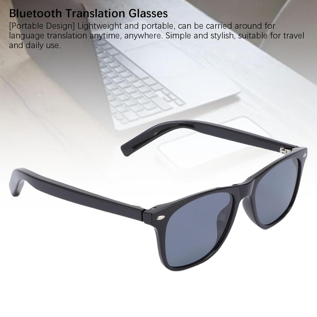 AI Translation Smart Sunglasses for Language Bluetooth Speaker and Touch and Photo Shooting Frame Men, Translator, 5.3 Mic, Control, Hands-Free Calls,