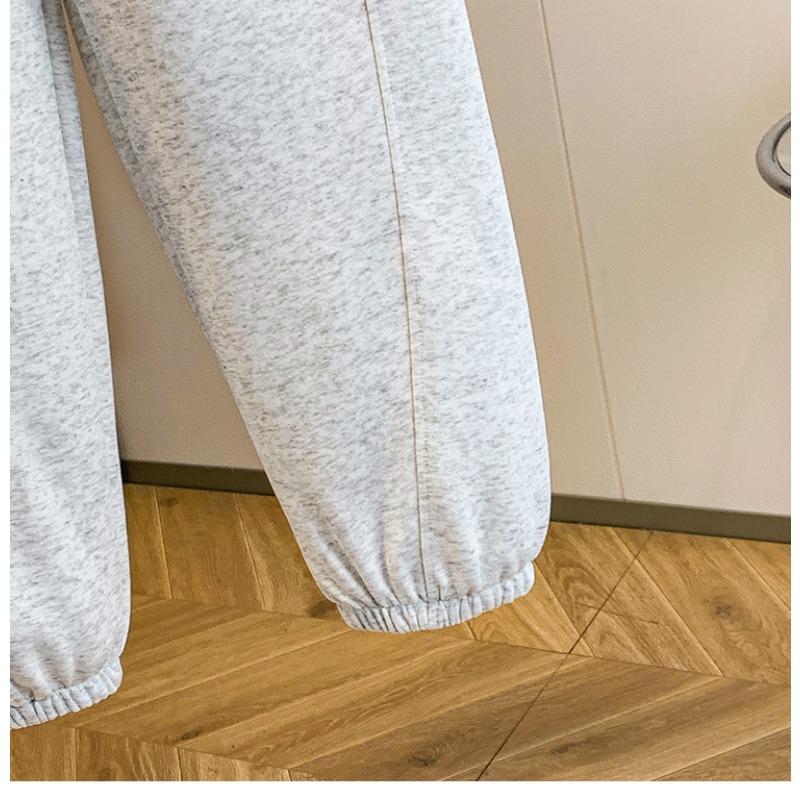 DIMANAF 2025 Plus Size New Long Pants Spring Women Solid Harem Elastic Waist Casual Loose Pants New