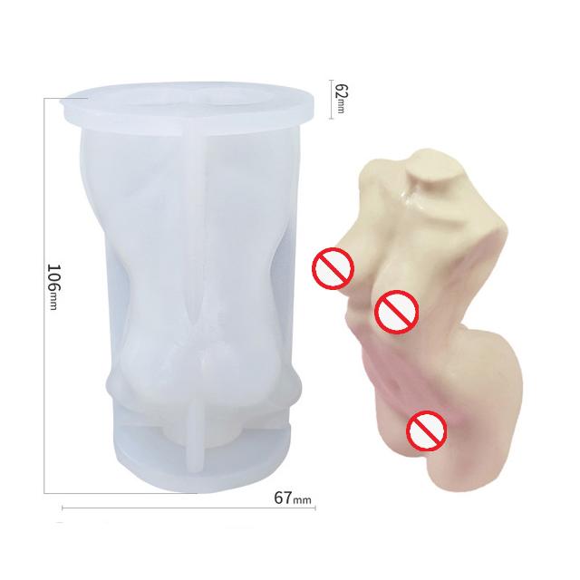 1PC DIY Silicone Body Candle Mold 3D Body Silicone Resin Casting Mold Epoxy Make Soap Mould Craft