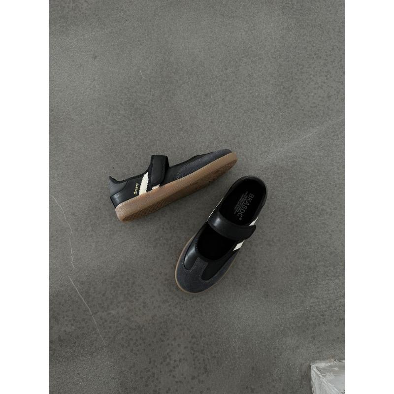 Velcro Mary Jane Shoes Women's New Versatile One-pedal Casual Sports Shoes Leather Women