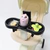 3-in-1 Stroller Tray with Cup Holder, Phone Slot and Snack Compartment - Durable ABS Material, Secure Dual Non-slip Handles - Suitable for Ages 0-3
