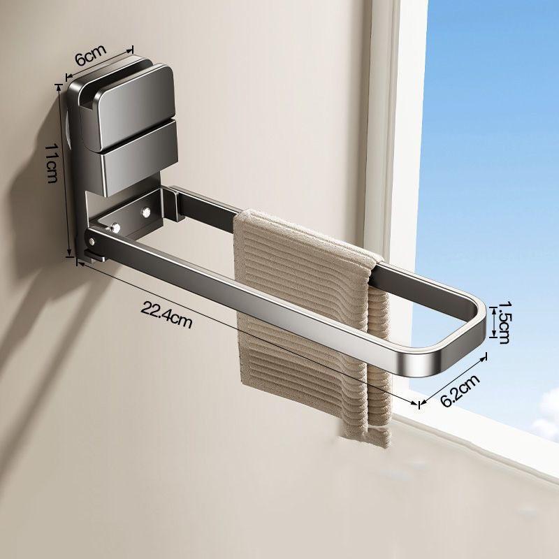 Detachable Towel Rack Space-Saving Rack Compact Design Damage-Free Removal Easy Installation Moisture-Resistant Material