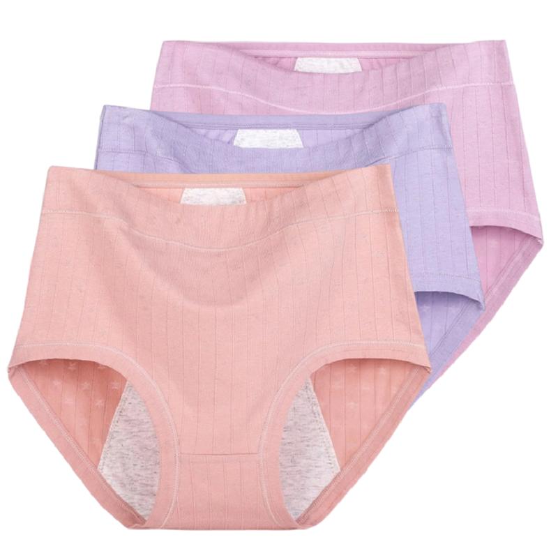 Chiloți de damă Slip marimi mari Pantaloni scurți impermeabili pentru femei Lenjerie intima menstruală cu talie înaltă XL 2XL 3XL 4XL 5XL 6XL