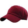 Low Profile Cotton Cap Men Ladies Baseball Cap Dad Hat Adjustable Unstructured Plain Cap(Burgundy)