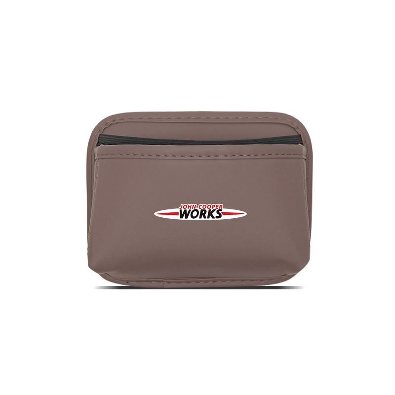 PU Leather Car Storage Organizer Bag Pocket For MINI Cooper JCW Countryman Clubman Cabrio Paceman Coupe Car tire valve cap