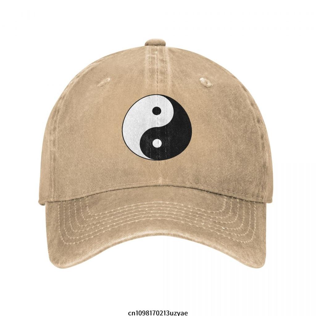 Ying Yang Symbol Fashion Unisex Cotton Baseball Cap Outdoor Adult Adjustable Denim Hat