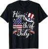 Happy 4th Of July Patriotic American Flag USA Men Women T-Shirt , Unisex Tees