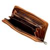 Lee Loose II Holds Electronic and with Cowhide Camel Wallet, Zipper-Around Design, Coins, Cards, Money, Bills, Pocket-Stitched Leather, 320-2114,