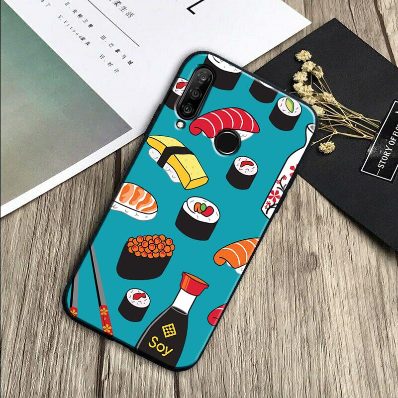 

Японская еда Суши Для Huawei Nova Y70 Y91 Y61 Y72 Y73 Y90 Y60 3i 7i 8i 11 12i 9 10 SE P20 P30 Pro P40 Lite Чехол Huawei Nova 11