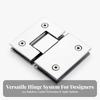 Frameless Glass Shower Door Hinge Rust-Resistant with Clamp