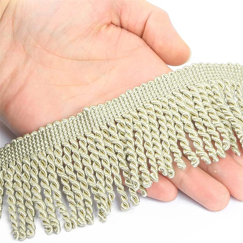 Frange Per Tende Frange In Lingotti 5 M x 6 Cm Finiture In Tessuto Cucito Decorazione Fai Da Te per Tende Divano Vestiti