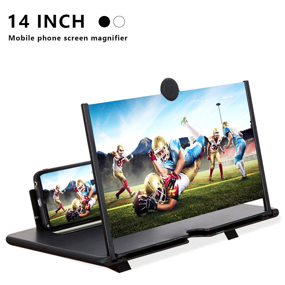 10/12/14 Inches Screen Amplifier Mobile Phone TV Screen Magnifier TV Movie HD Screen Magnifying Glass Anti Phone Holder Stand