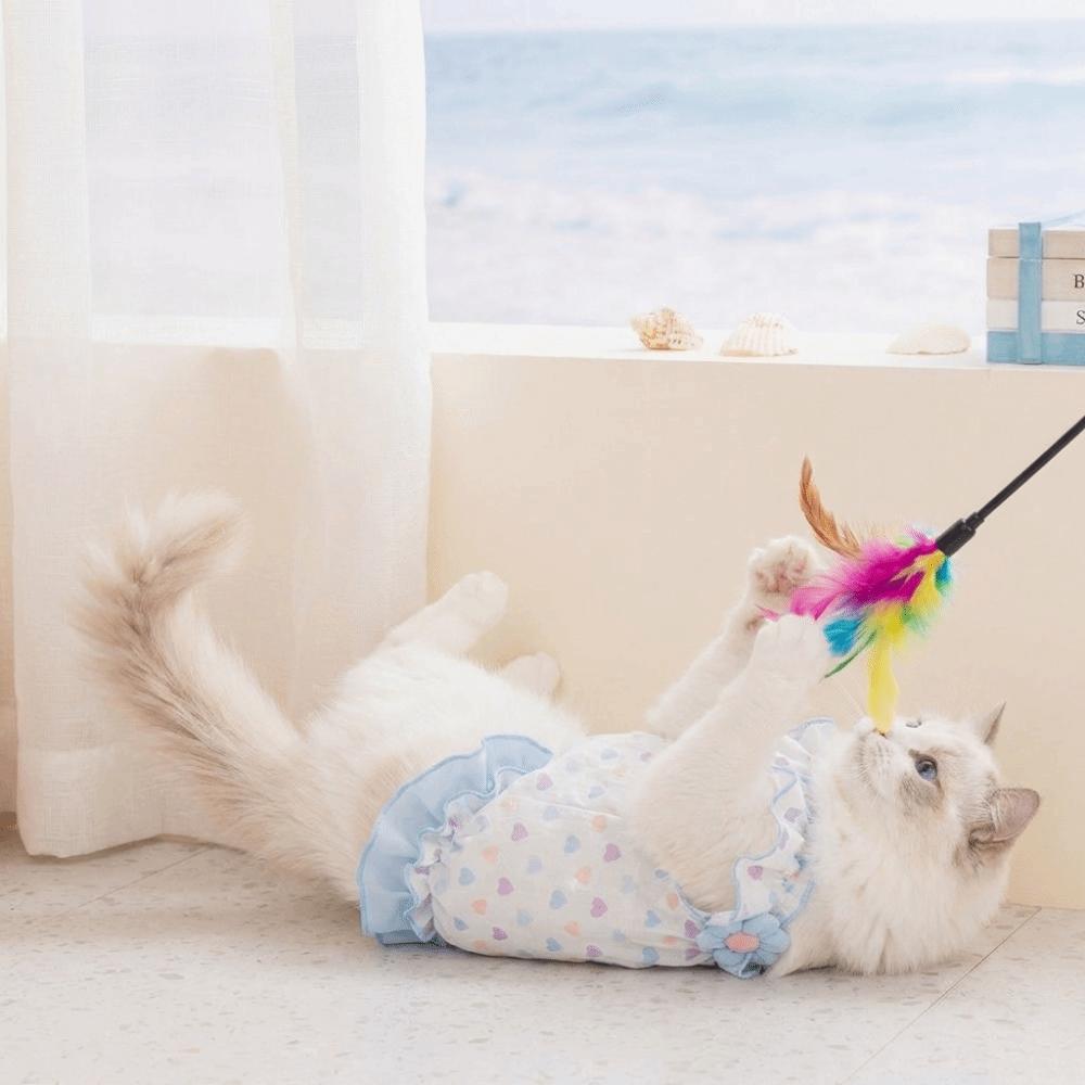 3D Floral Dog Princess Dress Comfortable Dog Vest Sweet Style Pet Harness Skirt  Small Dogs