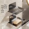 Wall-Mounted 410 Stainless Steel Soap Dish: Punch-Free, Draining Adhesive Holder